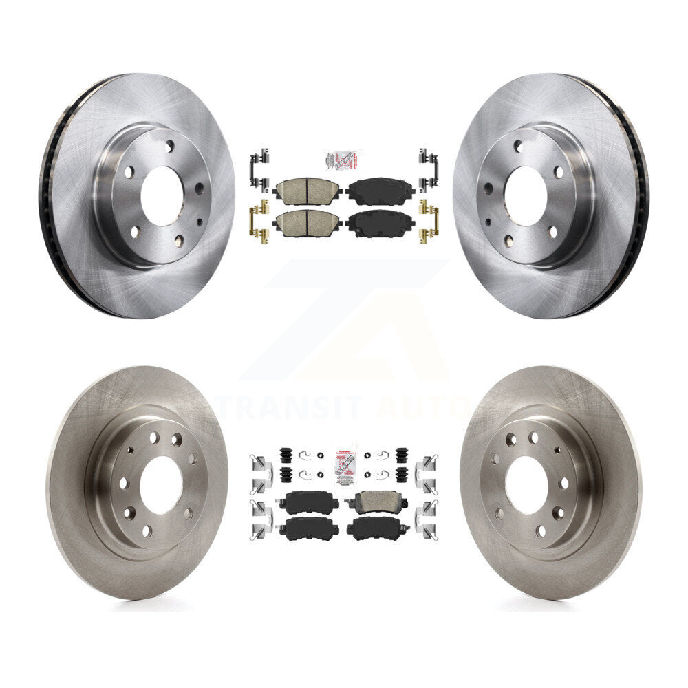 Front Rear Ceramic Pads And Disc Brake Rotors Kit For 2016-2018 Mazda CX-3 FWD K8A-102326