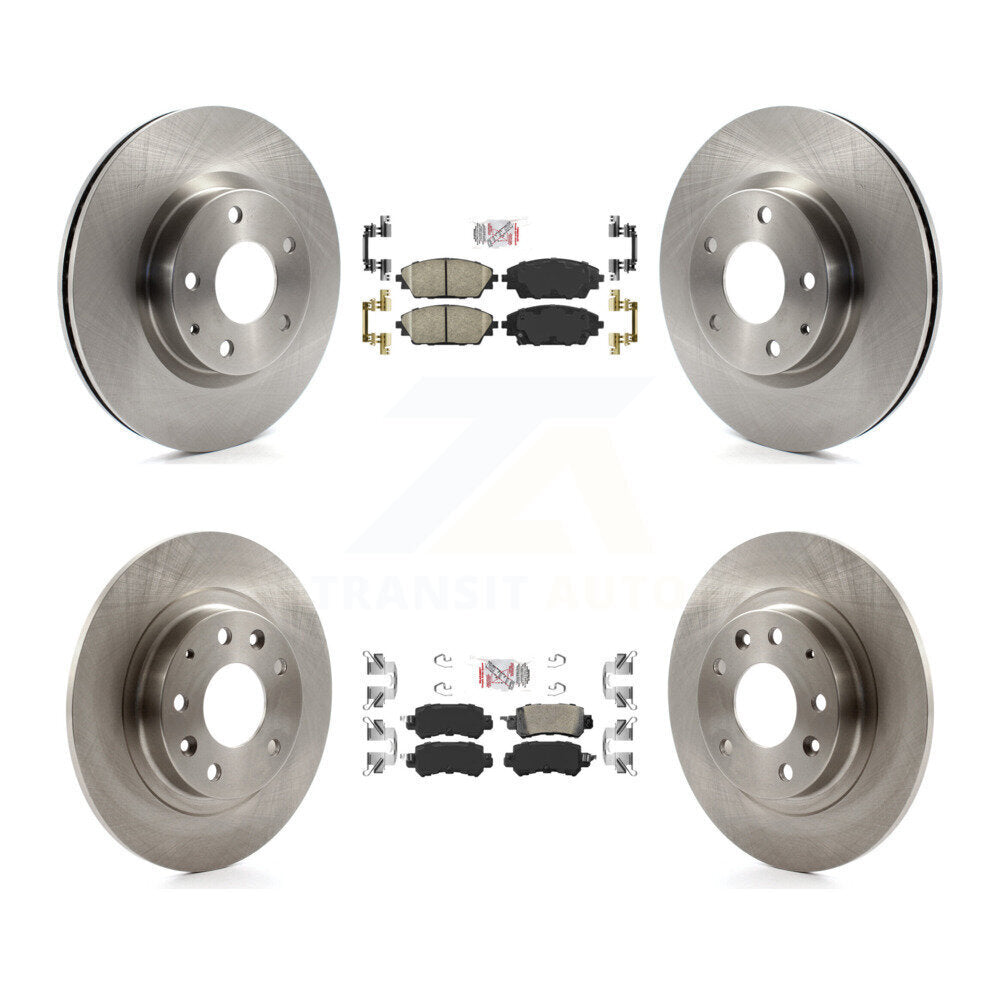 Front Rear Ceramic Pads And Disc Brake Rotors Kit For 2016-2018 Mazda CX-3 AWD K8A-102327