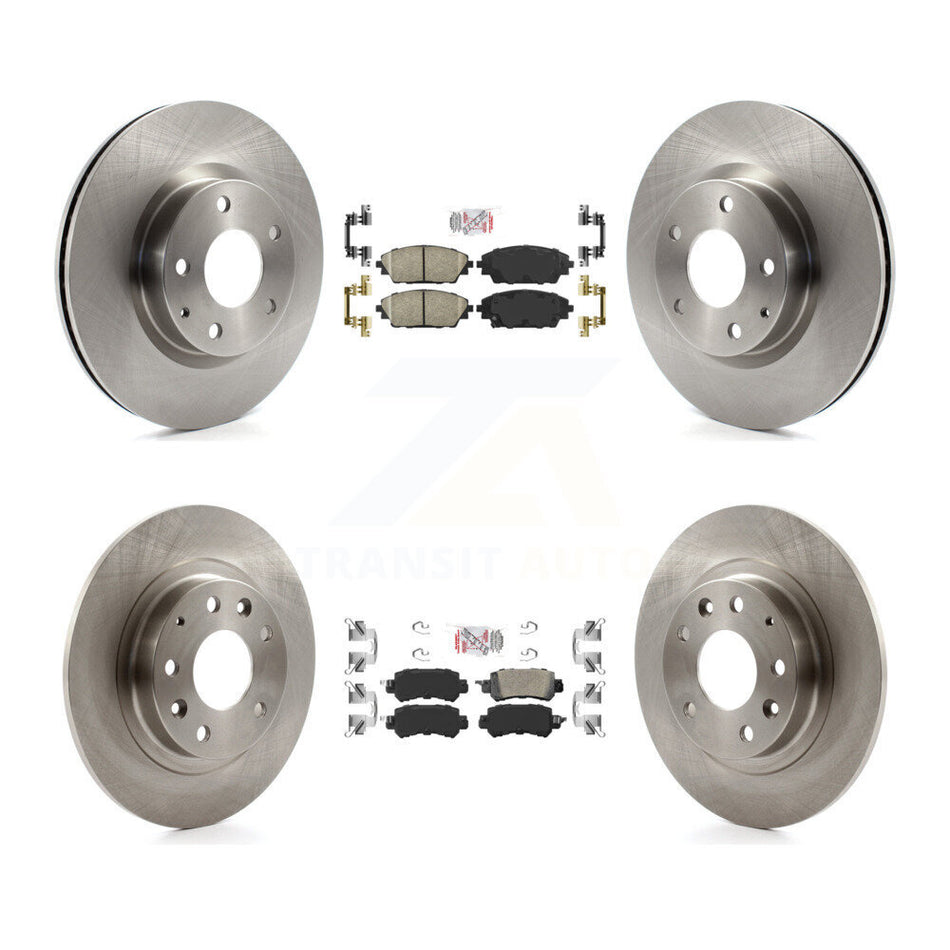 Front Rear Ceramic Pads And Disc Brake Rotors Kit For 2016-2018 Mazda CX-3 AWD K8A-102327