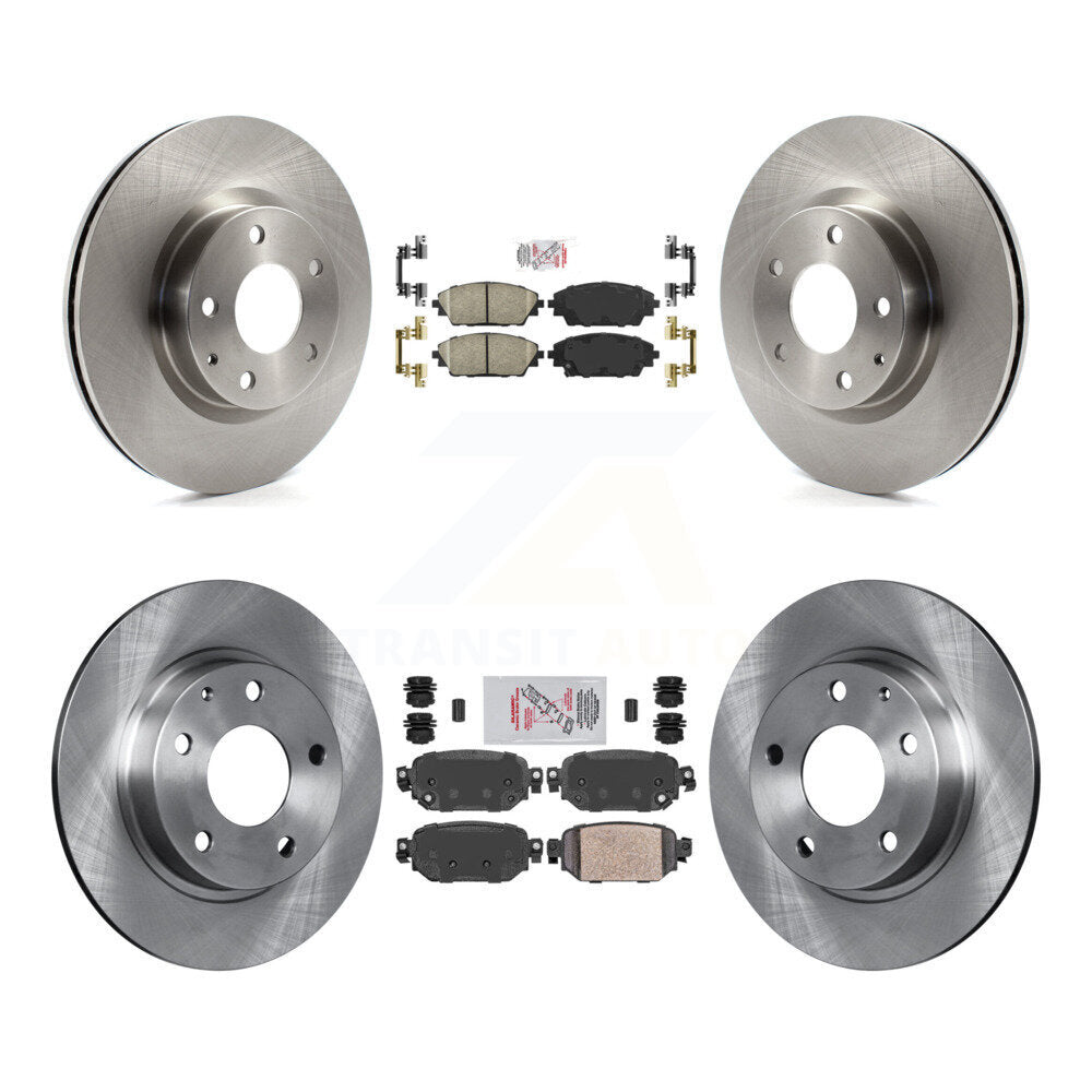 Front Rear Ceramic Pads And Disc Brake Rotors Kit For 2019-2022 Mazda CX-3 AWD K8A-102332