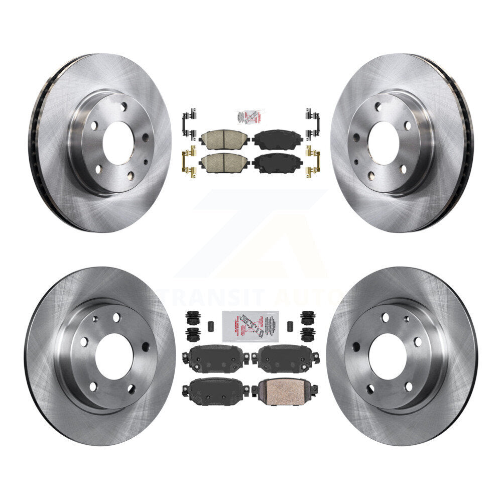 Front Rear Ceramic Pads And Disc Brake Rotors Kit For 2019-2022 Mazda CX-3 FWD K8A-102334
