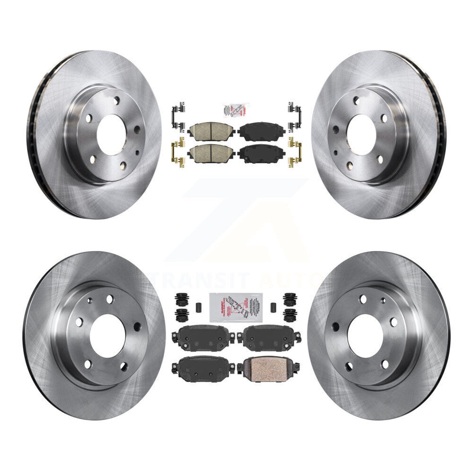 Front Rear Ceramic Pads And Disc Brake Rotors Kit For 2019-2022 Mazda CX-3 FWD K8A-102334