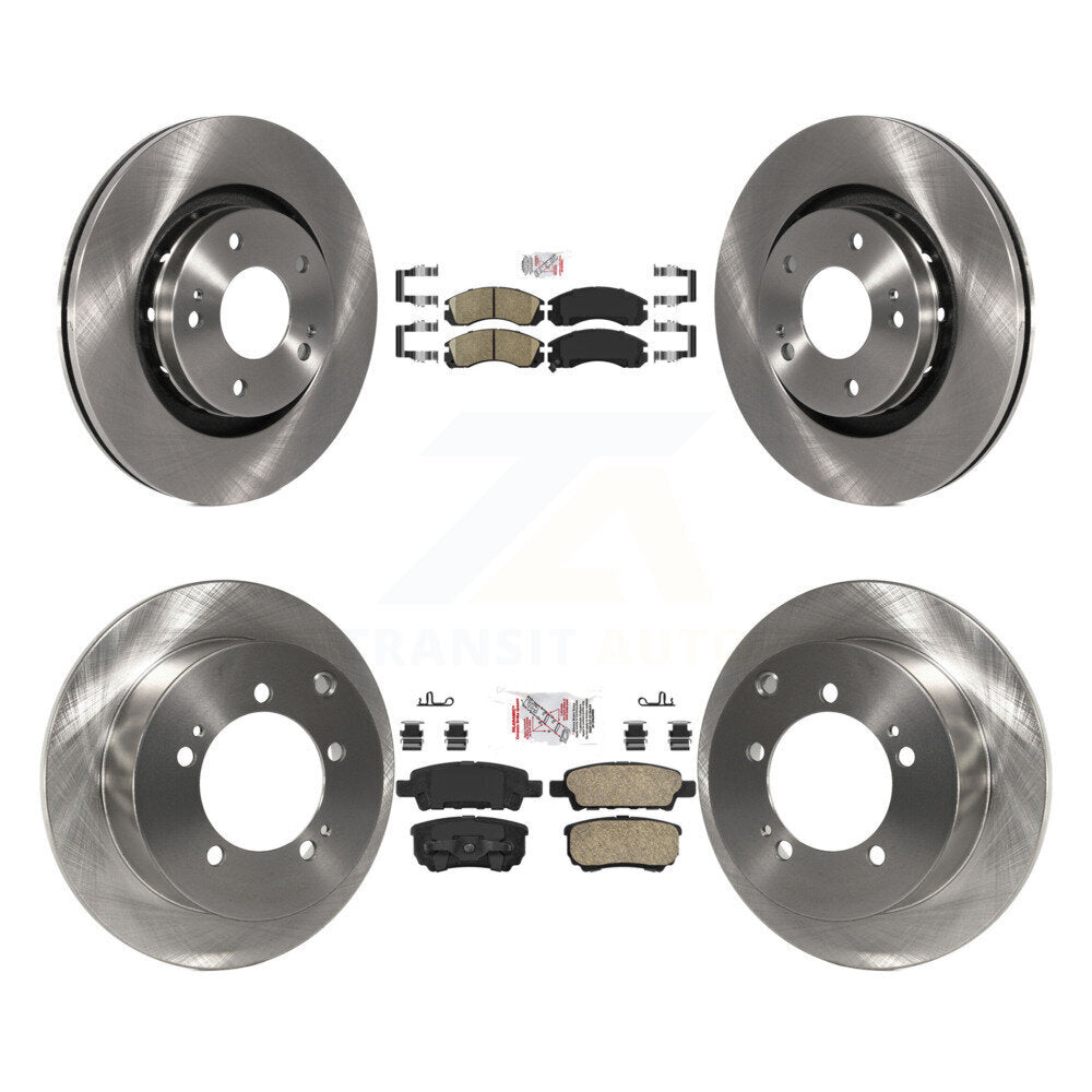 Front Rear Ceramic Pads And Disc Brake Rotors Kit For 2005-2006 Mitsubishi Outlander K8A-102340
