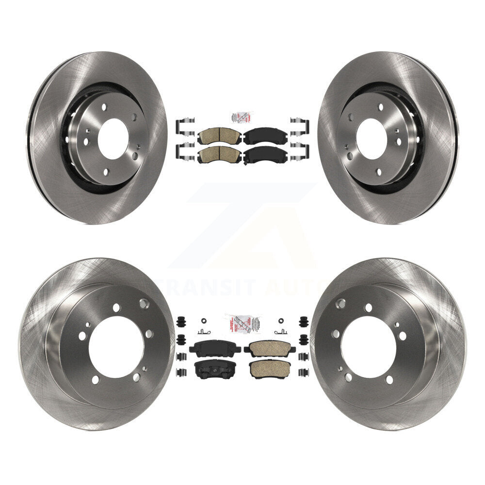 Front Rear Ceramic Pads And Disc Brake Rotors Kit For 2005-2006 Mitsubishi Outlander K8A-102341