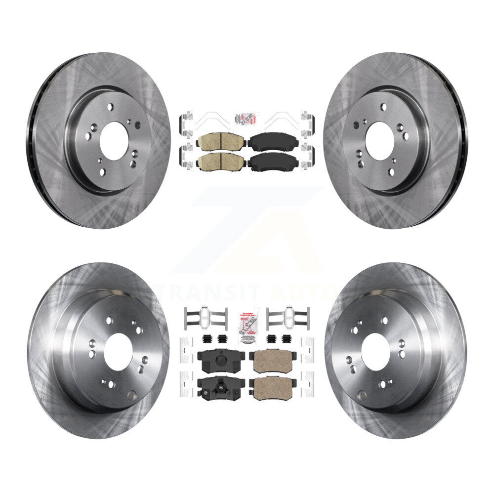 Front Rear Ceramic Pads And Disc Brake Rotors Kit For Honda CR-V Acura RDX K8A-102347