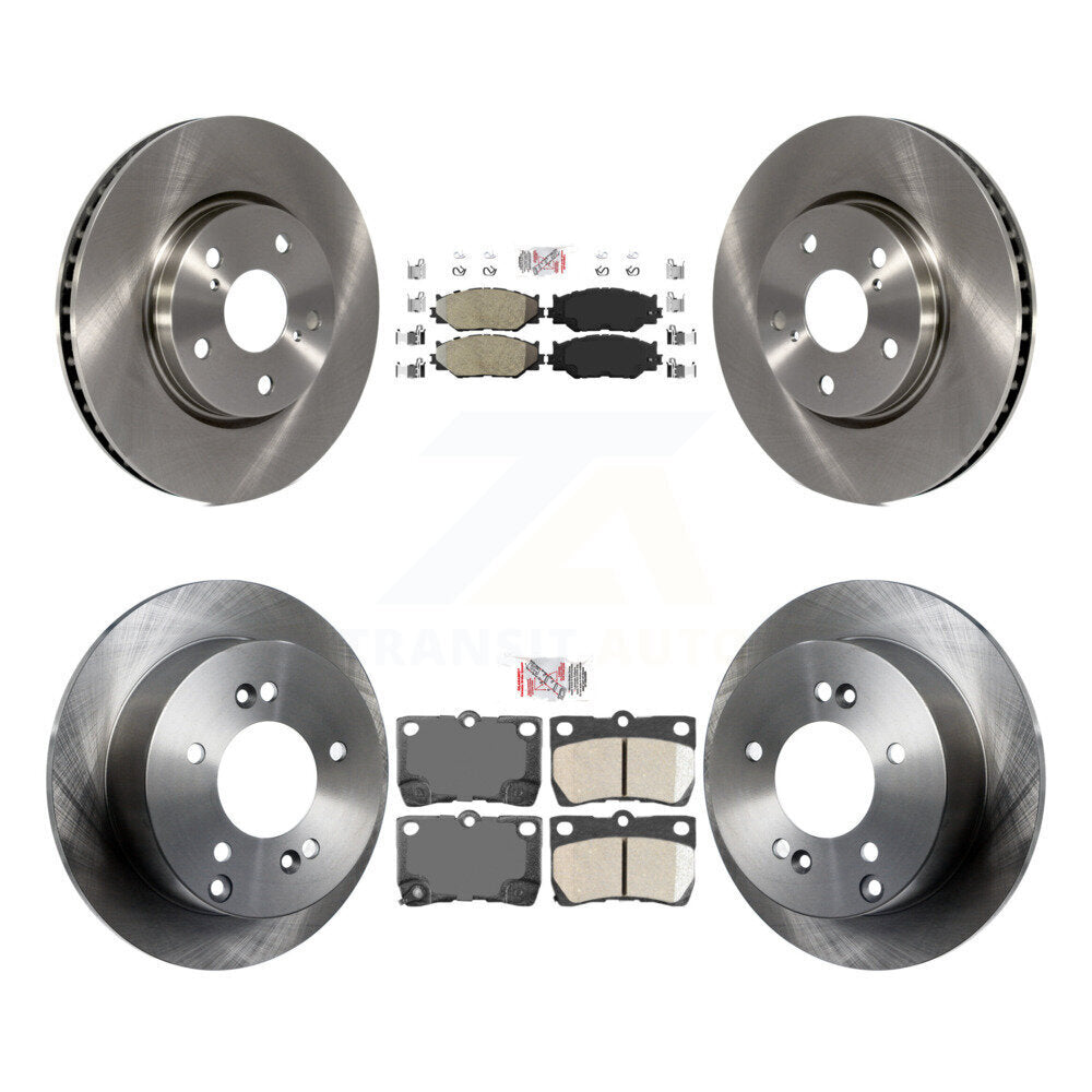 Front Semi-Metallic Rear Ceramic Pads And Disc Brake Rotors Kit For Lexus IS250 K8A-102354