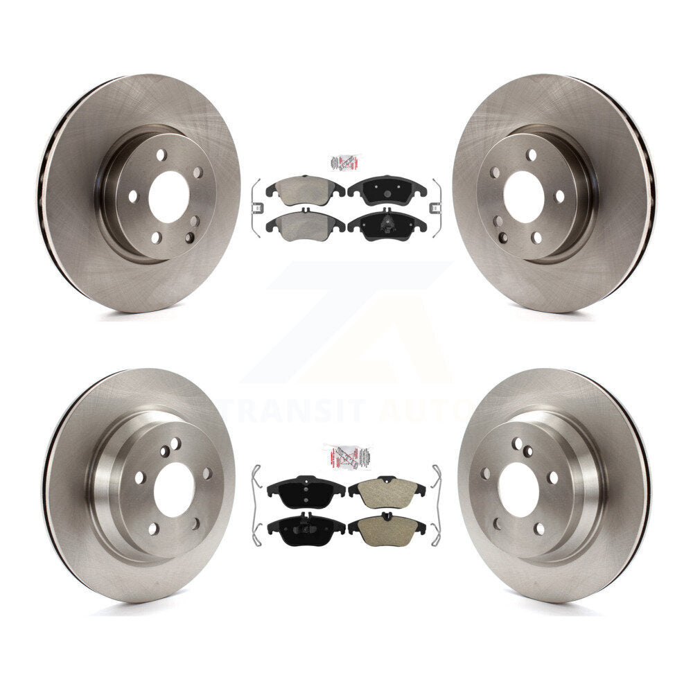 Front Rear Semi-Metallic Pad Brake Rotors Kit For 15 Mercedes-Benz E400 Convertible/Coupe K8A-102358