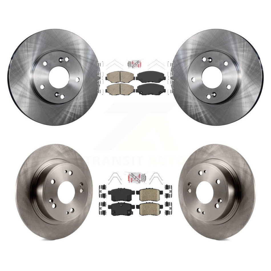 Front Rear Ceramic Pads And Disc Brake Rotors Kit For Honda Accord K8A-102384