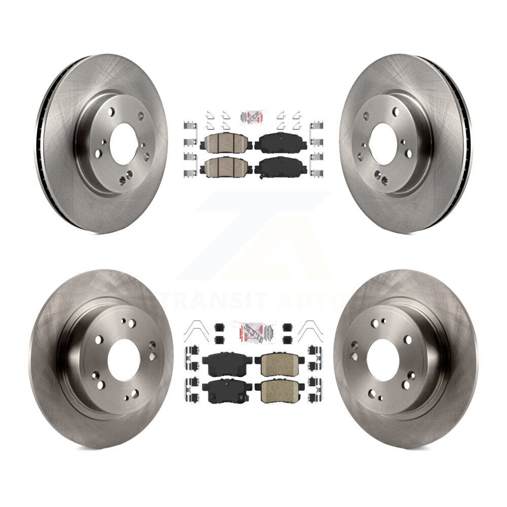 Front Rear Ceramic Pads And Disc Brake Rotors Kit For 2017 Honda Accord LX-S K8A-102390