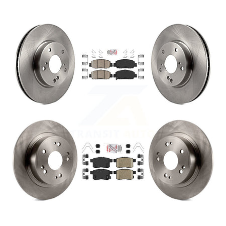 Front Rear Ceramic Pads And Disc Brake Rotors Kit For 2017 Honda Accord LX-S K8A-102390