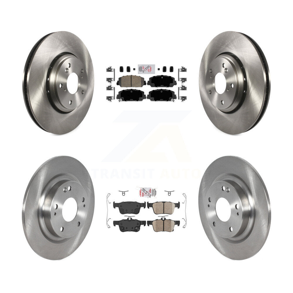 Front Rear Ceramic Pads And Disc Brake Rotors Kit For Honda Civic K8A-102394