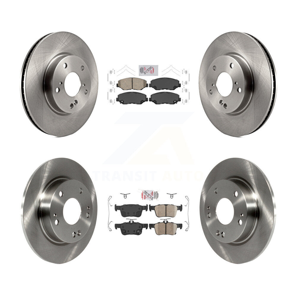 Front Rear Ceramic Pads And Disc Brake Rotors Kit For Honda Civic K8A-102396