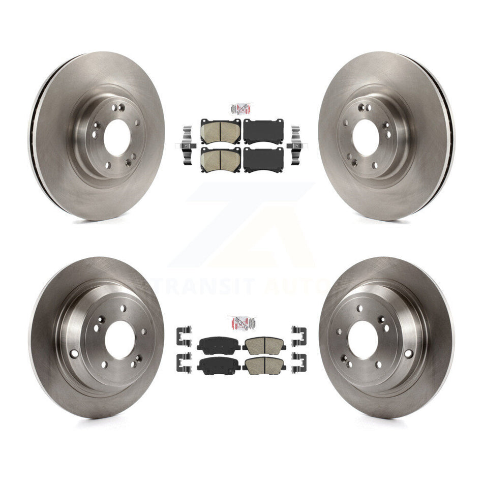 Front Rear Ceramic Pads And Disc Brake Rotors Kit For Hyundai Genesis 4.6L K8A-102402