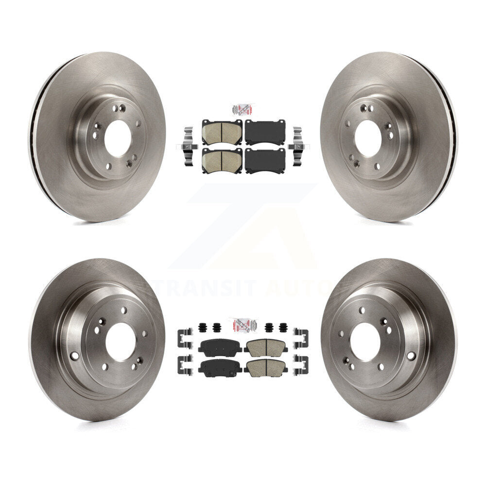 Front Rear Ceramic Pads And Disc Brake Rotors Kit For Hyundai Genesis 4.6L K8A-102403