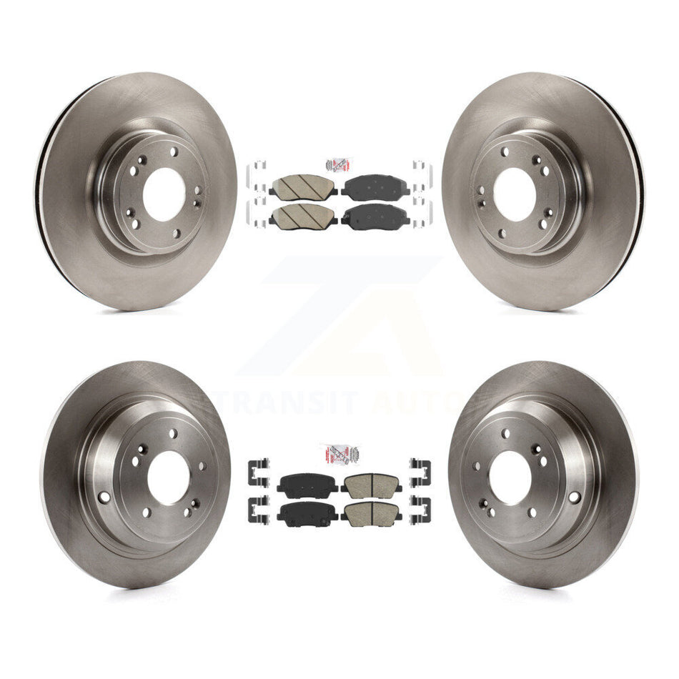 Front Rear Ceramic Pads And Disc Brake Rotors Kit For Hyundai Genesis 3.8L K8A-102404