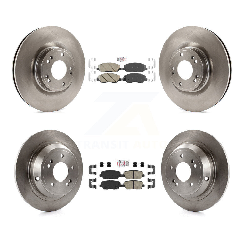 Front Rear Ceramic Pads And Disc Brake Rotors Kit For Hyundai Genesis 3.8L K8A-102405