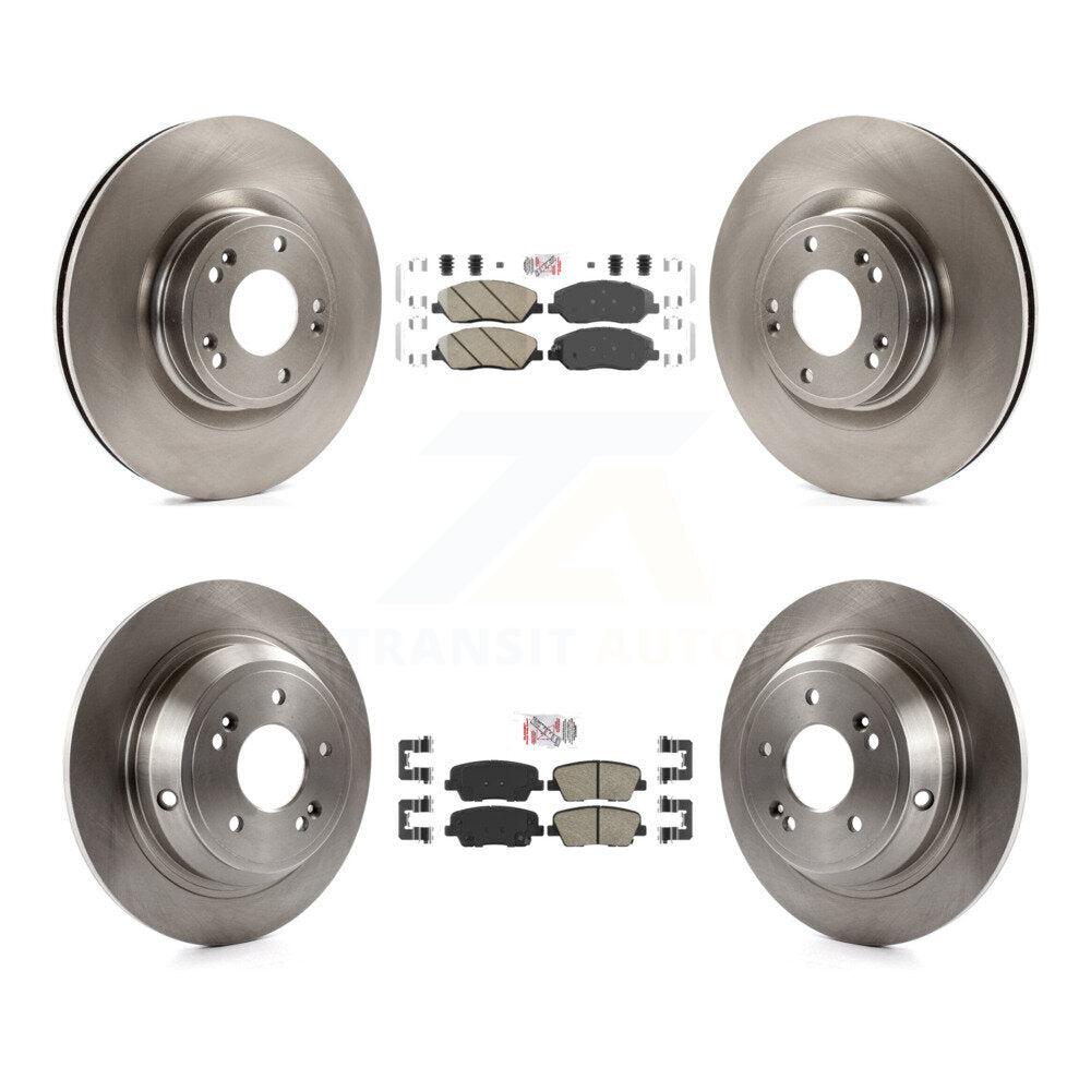 Front Rear Ceramic Pads And Disc Brake Rotors Kit For Hyundai Genesis 3.8L K8A-102406