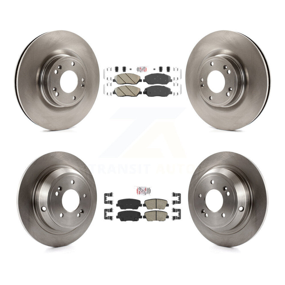 Front Rear Ceramic Pads And Disc Brake Rotors Kit For Hyundai Genesis 3.8L K8A-102406