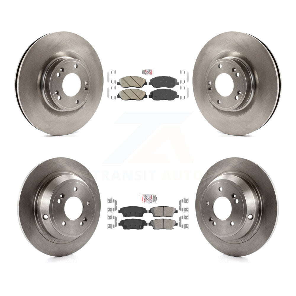 Front Rear Ceramic Pads And Disc Brake Rotors Kit For Hyundai Genesis 3.8L K8A-102408