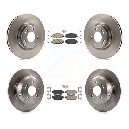 Front Rear Ceramic Pads And Disc Brake Rotors Kit For Hyundai Genesis 3.8L K8A-102408