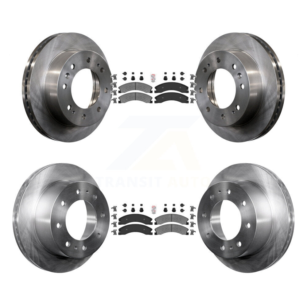 Front Rear Semi-Metallic Pad & Brake Rotor Kit For GMC Chevrolet Sierra 2500 HD Silverado K8A-102431