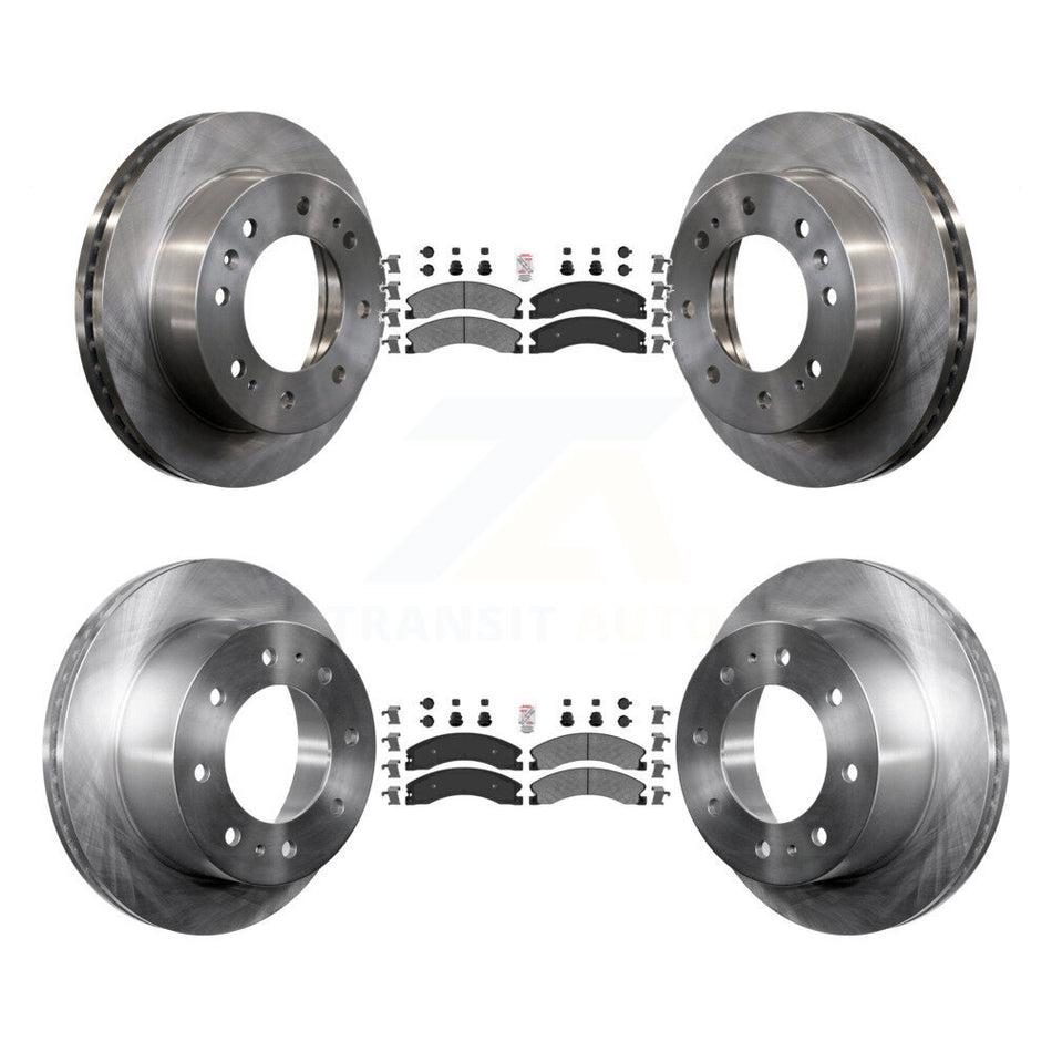 Front Rear Semi-Metallic Pad & Brake Rotor Kit For GMC Chevrolet Sierra 2500 HD Silverado K8A-102431