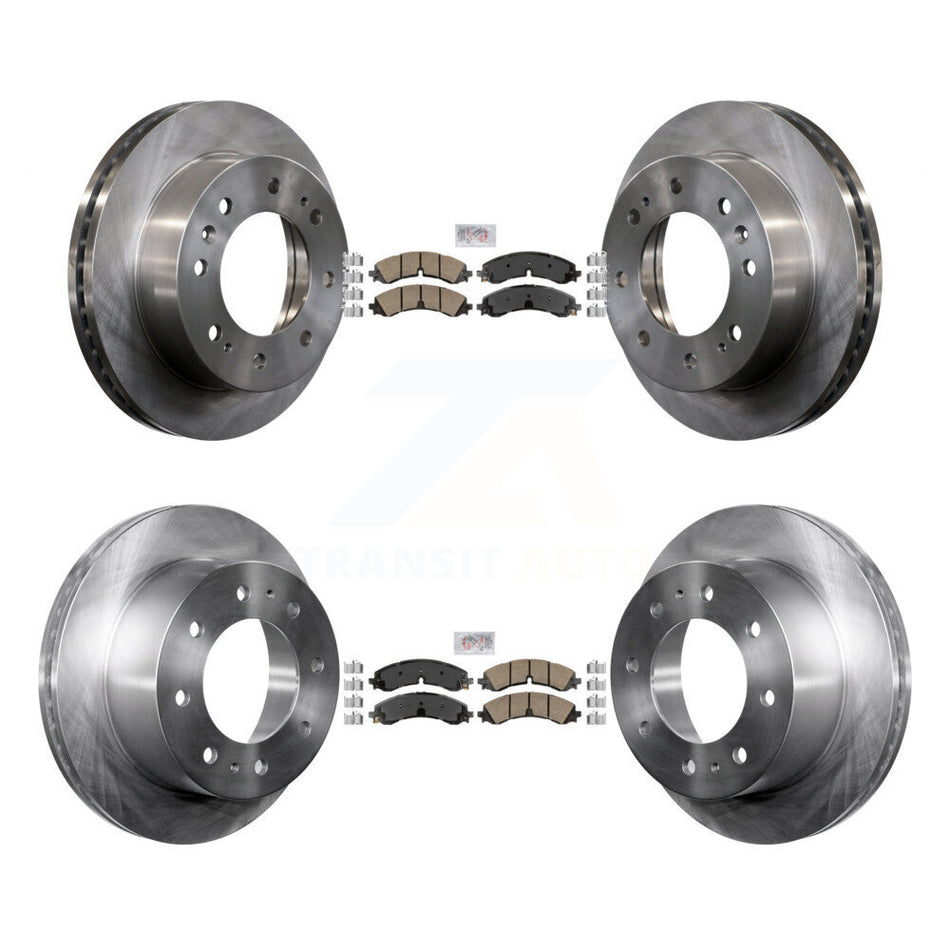 Front Rear Ceramic Pad & Brake Rotors Kit For GMC Chevrolet Sierra 2500 HD Silverado 3500 K8A-102436