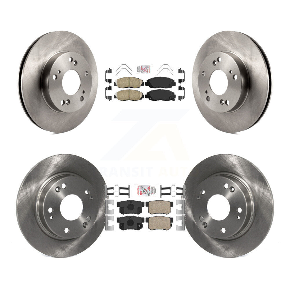 Front Rear Ceramic Pads And Disc Brake Rotors Kit For Honda Civic K8A-102477