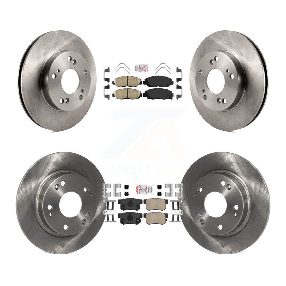 Front Rear Ceramic Pads And Disc Brake Rotors Kit For Honda Civic K8A-102478