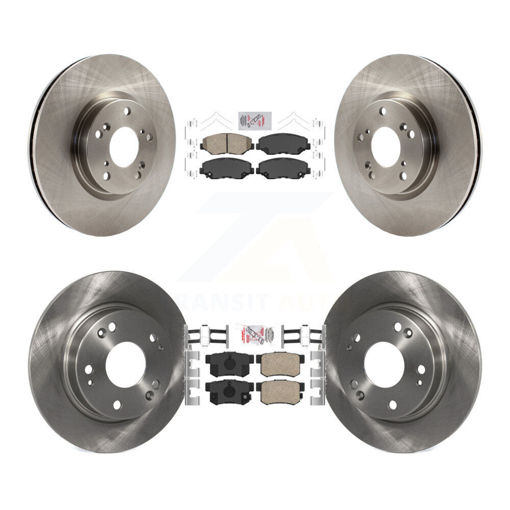 Front Rear Ceramic Pads And Disc Brake Rotors Kit For Honda Civic Acura ILX K8A-102479
