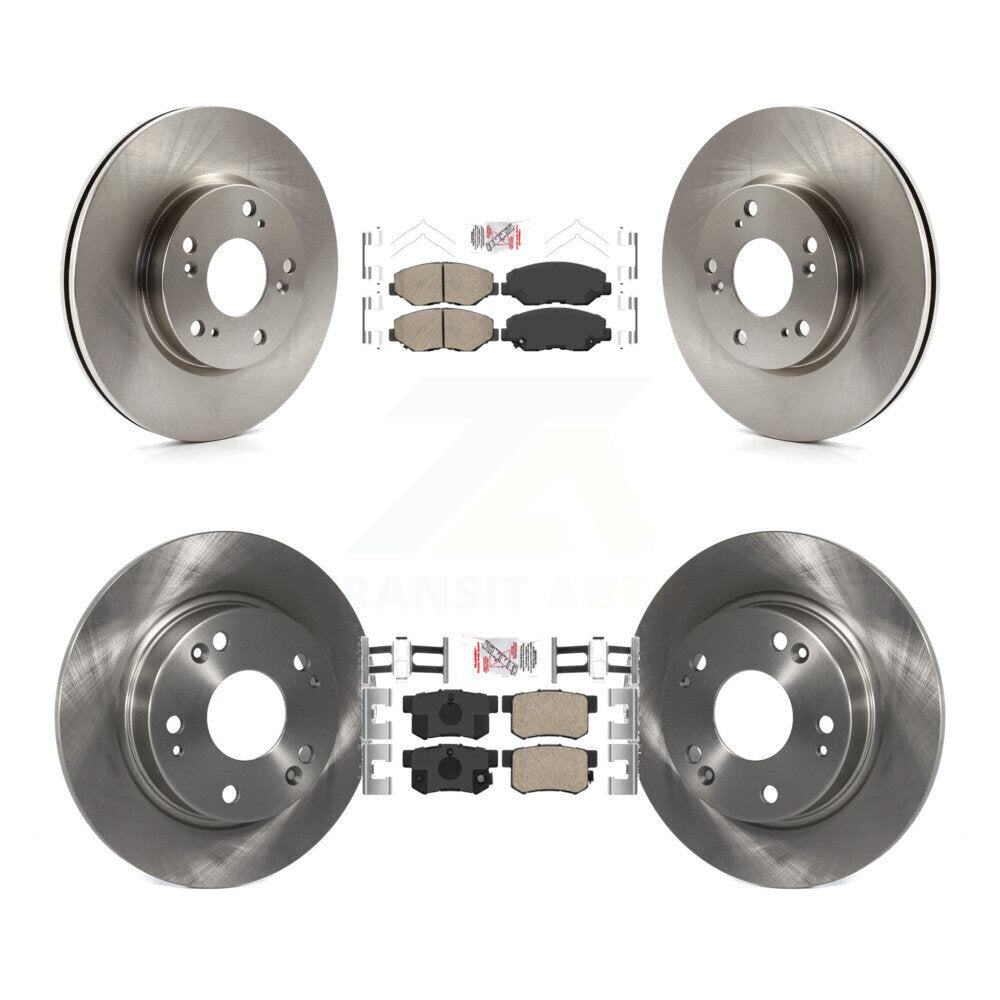 Front Rear Ceramic Pads And Disc Brake Rotors Kit For 2013 Acura ILX 2.0L K8A-102483