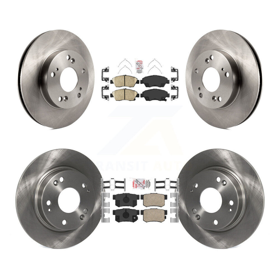 Front Rear Ceramic Pads And Disc Brake Rotors Kit For 2013-2015 Acura ILX 1.5L K8A-102484