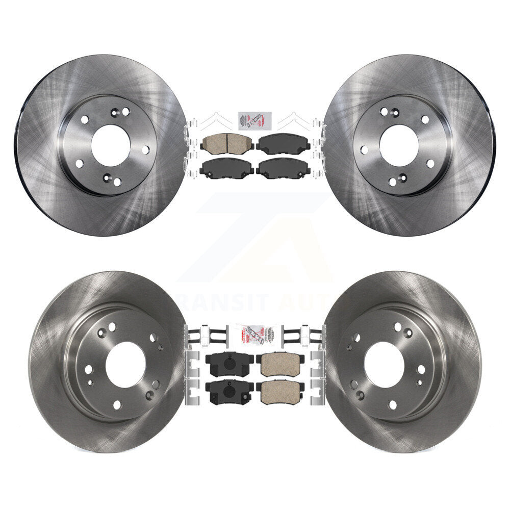 Front Rear Ceramic Pads And Disc Brake Rotors Kit For Honda Civic K8A-102485