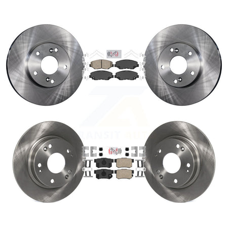 Front Rear Ceramic Pads And Disc Brake Rotors Kit For Honda Civic K8A-102486