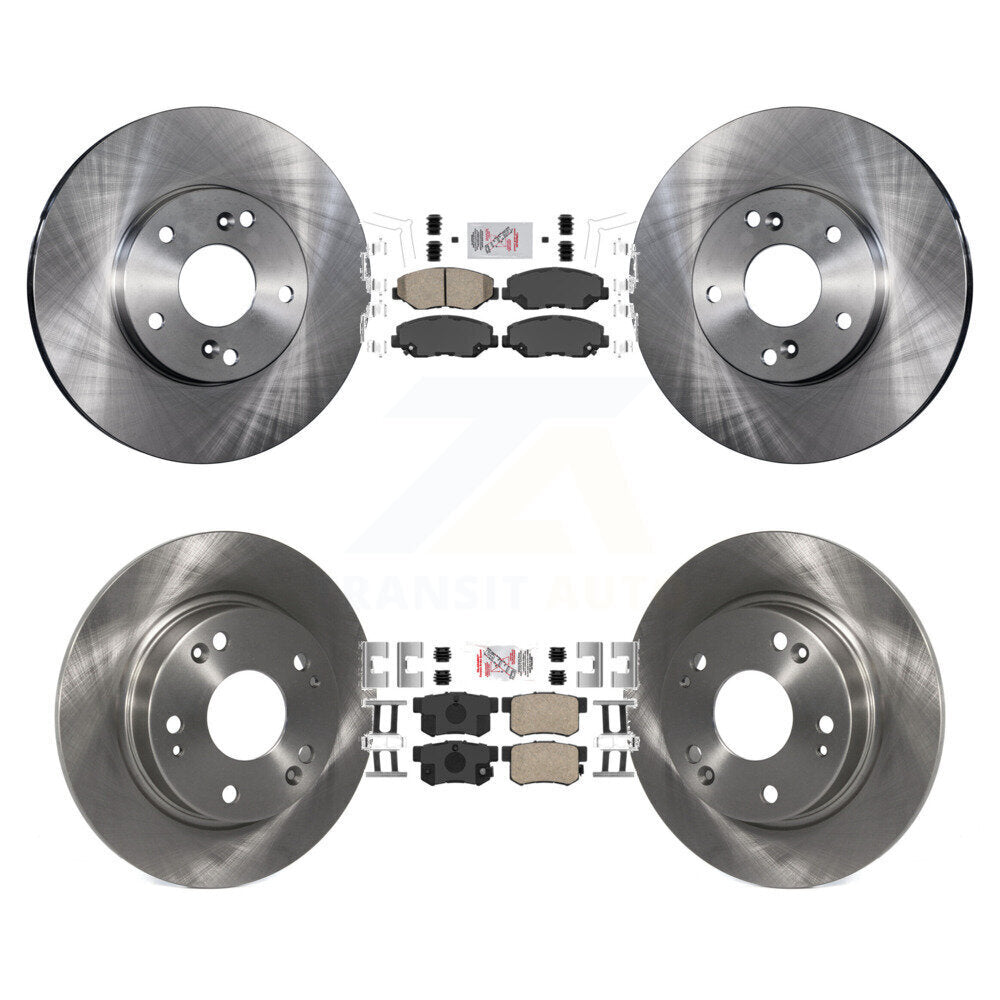 Front Rear Ceramic Pads And Disc Brake Rotors Kit For Honda Civic K8A-102488