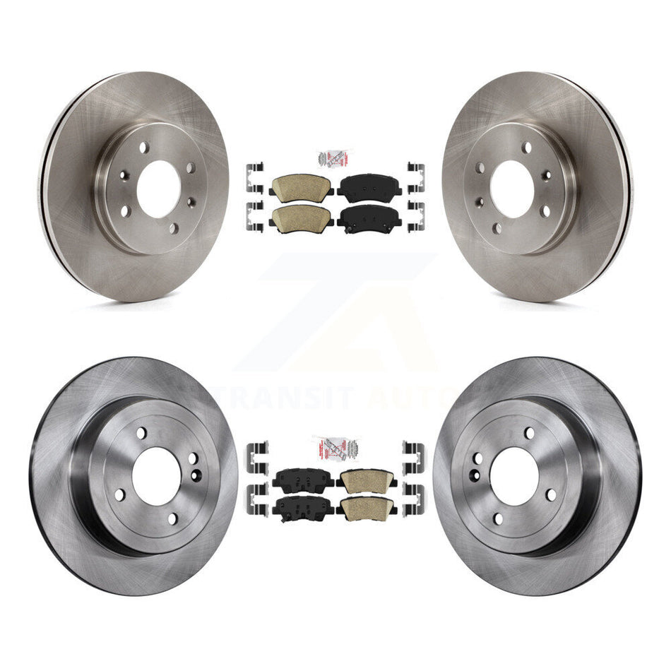 Front Rear Ceramic Pads And Disc Brake Rotors Kit For Hyundai Accent Kia Rio K8A-102494