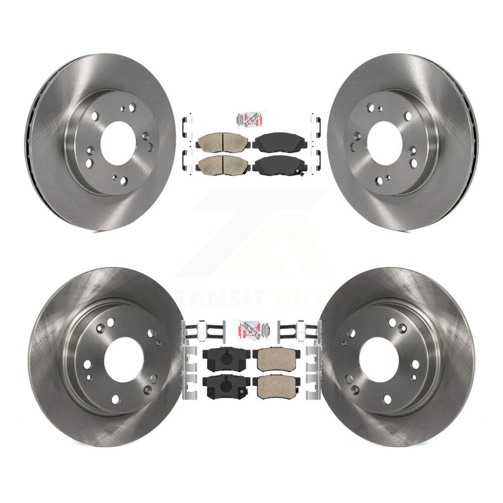 Front Rear Ceramic Pads And Disc Brake Rotors Kit For Honda Civic K8A-102509