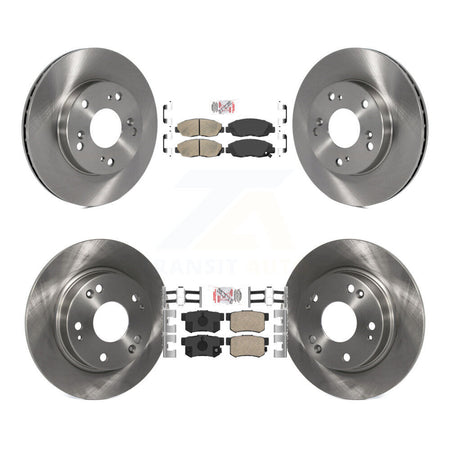 Front Rear Ceramic Pads And Disc Brake Rotors Kit For Honda Civic K8A-102509