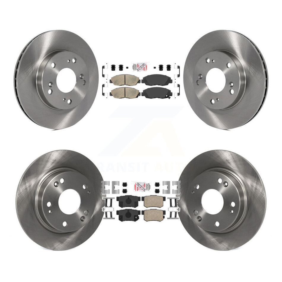 Front Rear Ceramic Pads And Disc Brake Rotors Kit For Honda Civic K8A-102512