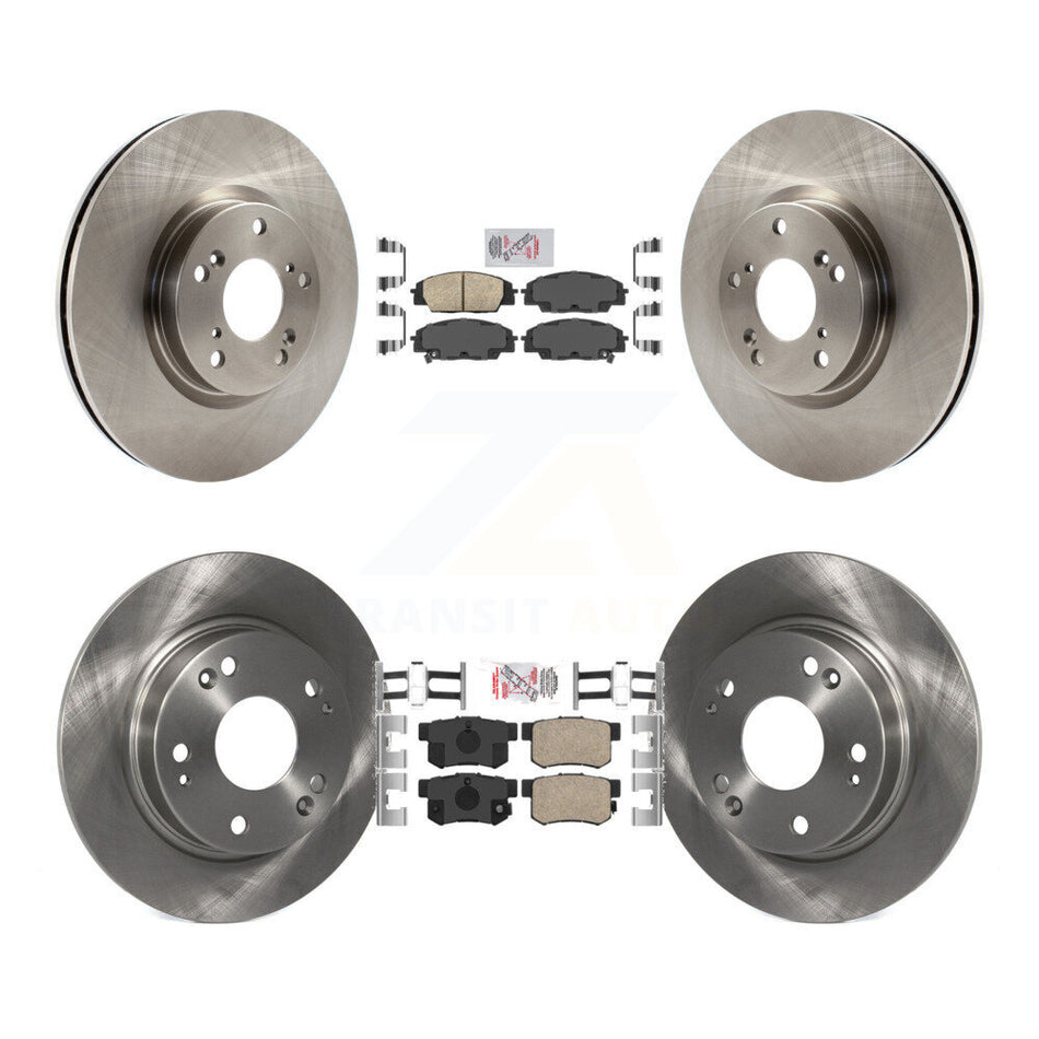 Front Rear Ceramic Pads And Disc Brake Rotors Kit For Honda Civic Acura CSX K8A-102513