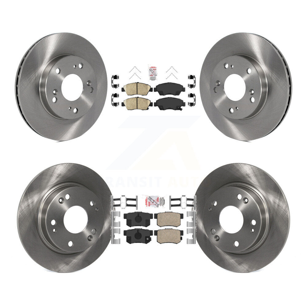 Front Rear Ceramic Pads And Disc Brake Rotors Kit For Honda Civic K8A-102515