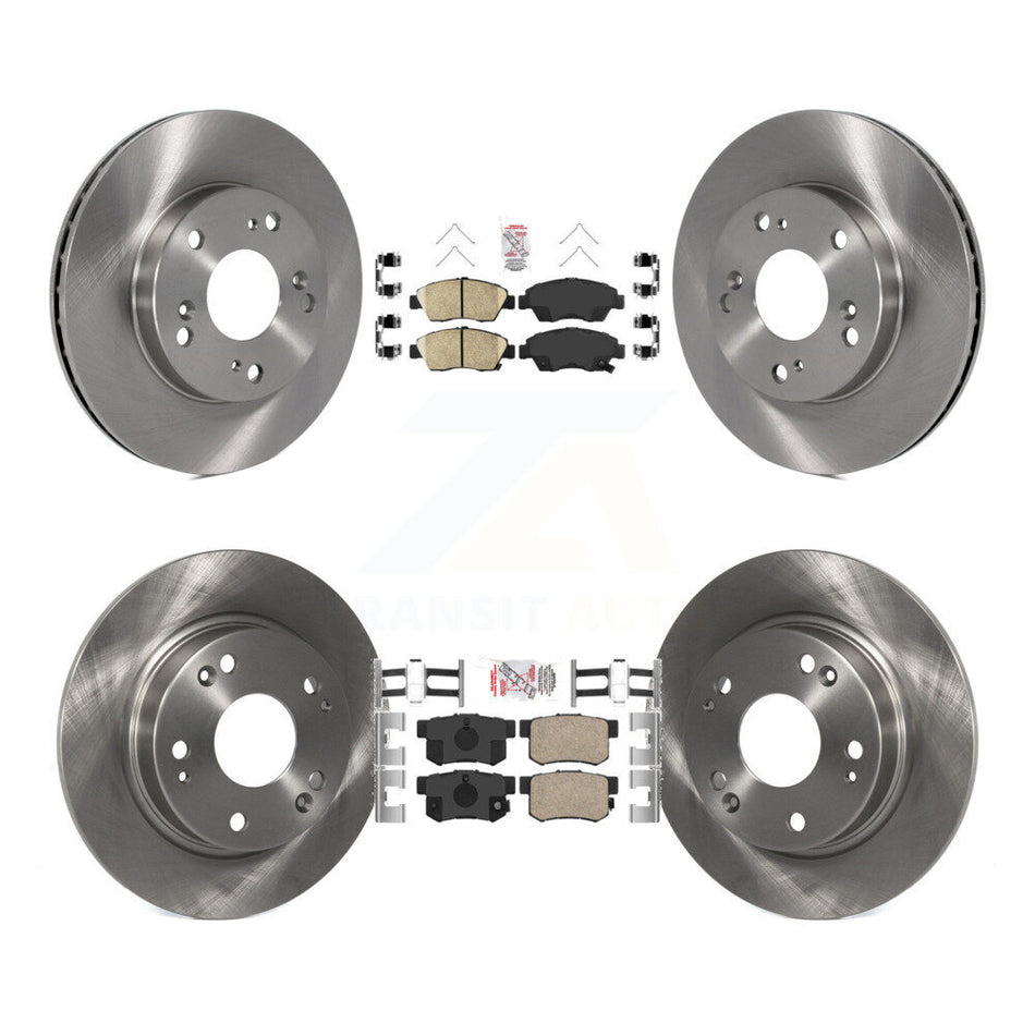 Front Rear Ceramic Pads And Disc Brake Rotors Kit For Honda Civic K8A-102515