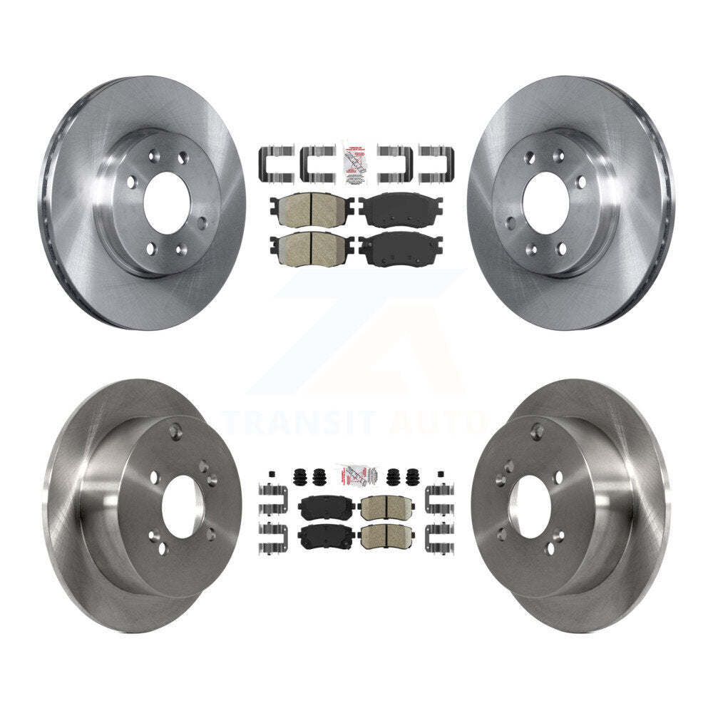 Front Semi-Metallic Rear Ceramic Pad Disc Brake Rotor Kit For Hyundai Accent Kia Rio5 Rio K8A-102531