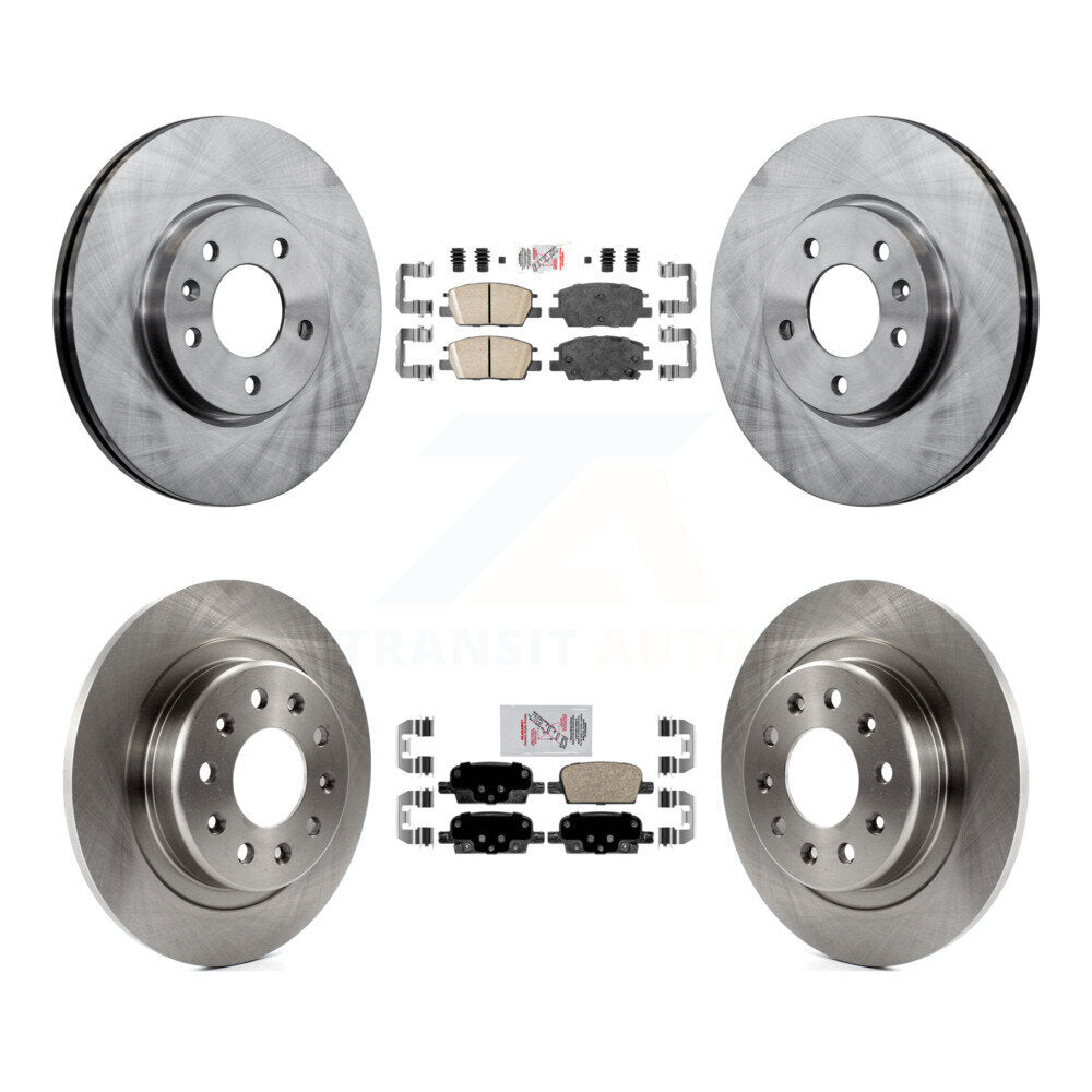 Front Rear Ceramic Pad And Brake Rotor Kit For Chevrolet Malibu With Manual Parking K8A-102549