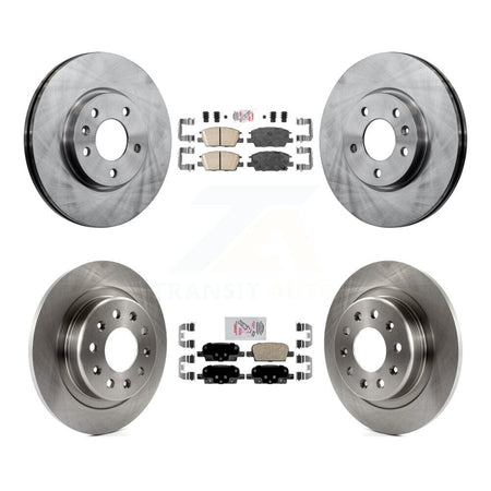 Front Rear Ceramic Pad And Brake Rotor Kit For Chevrolet Malibu With Manual Parking K8A-102549