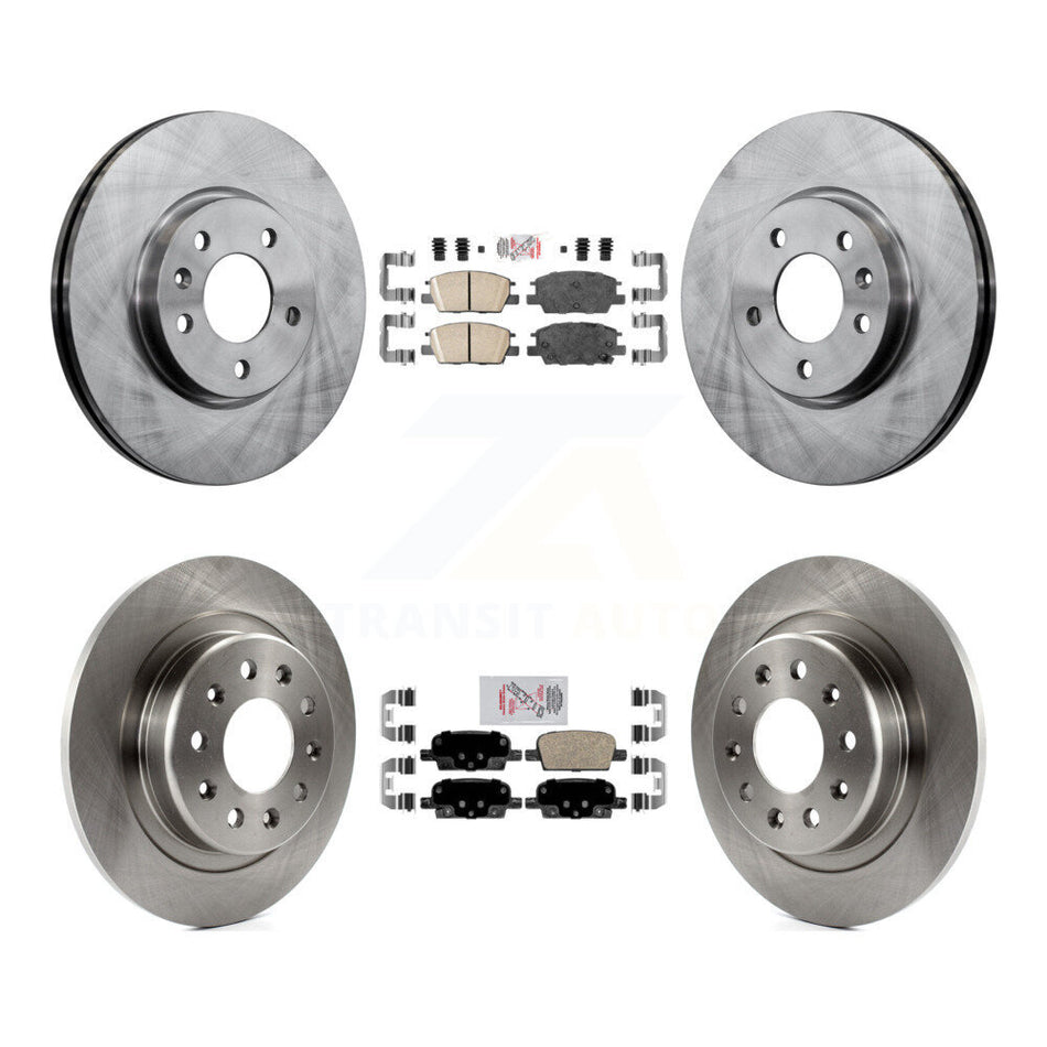 Front Rear Ceramic Pad And Brake Rotor Kit For Chevrolet Malibu With Manual Parking K8A-102549