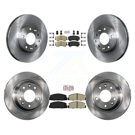 Front Ceramic Rear Semi-Metallic Pads And Disc Brake Rotors Kit For 2003-2005 Mazda 6 K8A-102576