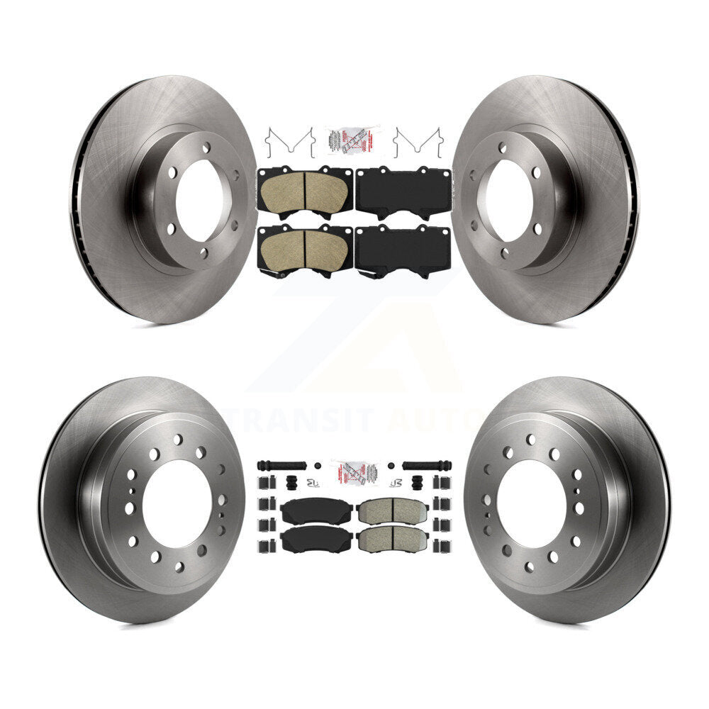 Front Ceramic Rear Semi-Metallic Pad Disc Brake Rotors Kit For Toyota 4Runner Lexus GX470 K8A-102578