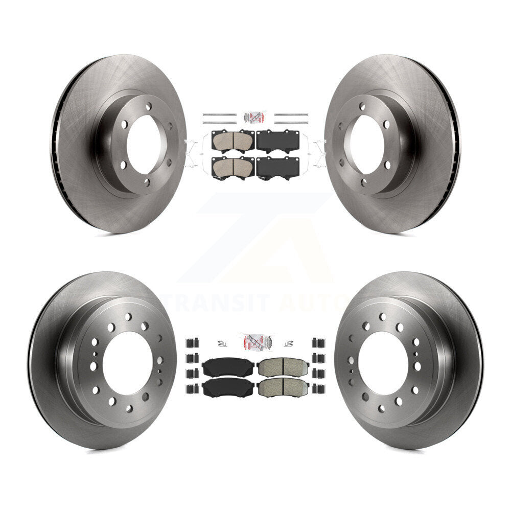 Front Ceramic Rear Semi-Metallic Pad Disc Brake Rotors Kit For Toyota 4Runner Lexus GX470 K8A-102579