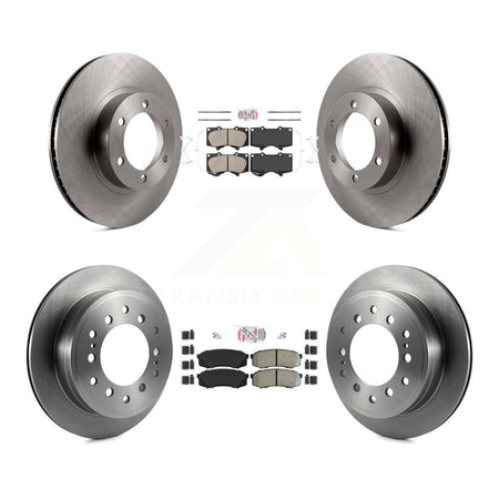 Front Ceramic Rear Semi-Metallic Pad Disc Brake Rotors Kit For Toyota 4Runner Lexus GX470 K8A-102579